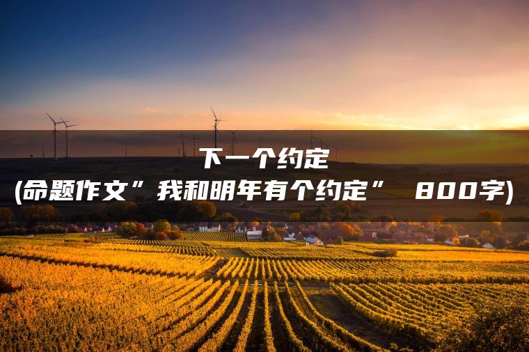 下一个约定(命题作文”我和明年有个约定” 800字)