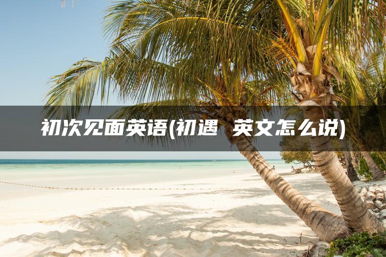 初次见面英语(初遇 英文怎么说)