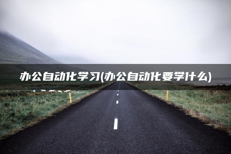 办公自动化学习(办公自动化要学什么)