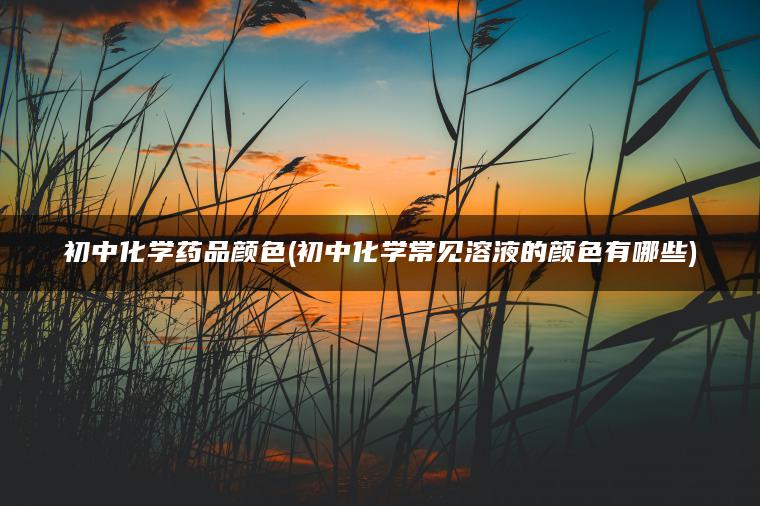 初中化学药品颜色(初中化学常见溶液的颜色有哪些)