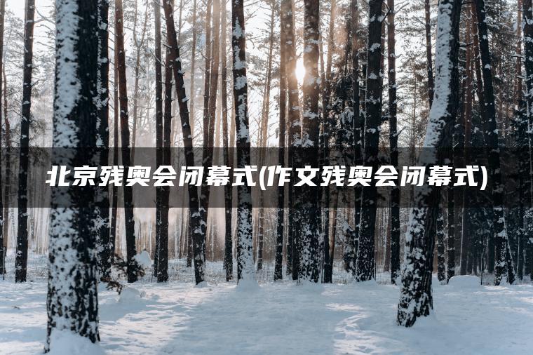 北京残奥会闭幕式(作文残奥会闭幕式)