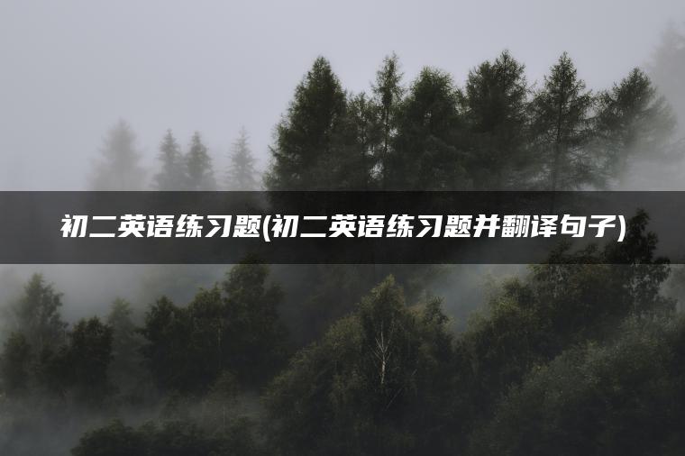 初二英语练习题(初二英语练习题并翻译句子)