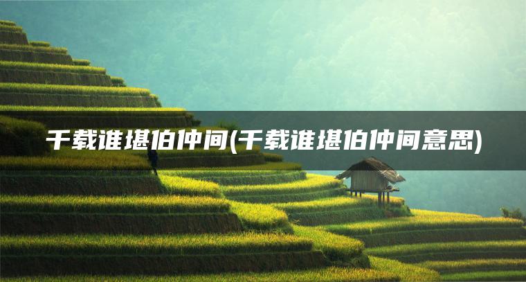 千载谁堪伯仲间(千载谁堪伯仲间意思)