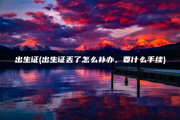 出生证(出生证丢了怎么补办，要什么手续)