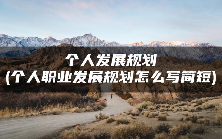 个人发展规划(个人职业发展规划怎么写简短)