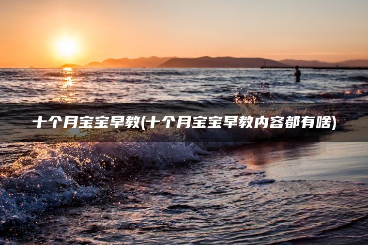十个月宝宝早教(十个月宝宝早教内容都有啥)