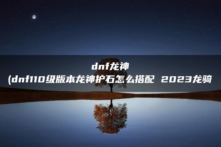 dnf龙神(dnf110级版本龙神护石怎么搭配 2023龙骑