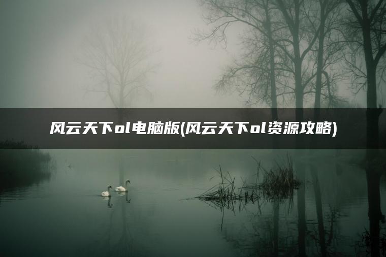 风云天下ol电脑版(风云天下ol资源攻略)