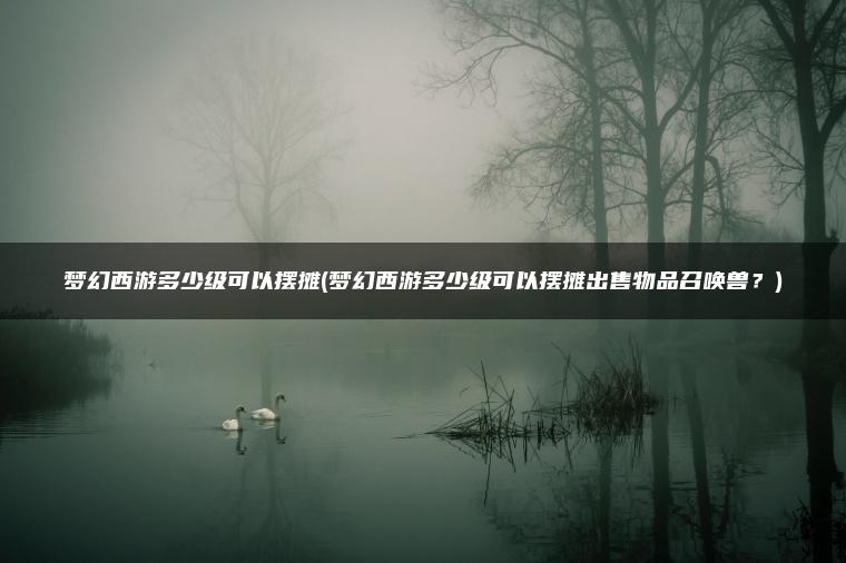 梦幻西游多少级可以摆摊(梦幻西游多少级可以摆摊出售物品召唤兽？)