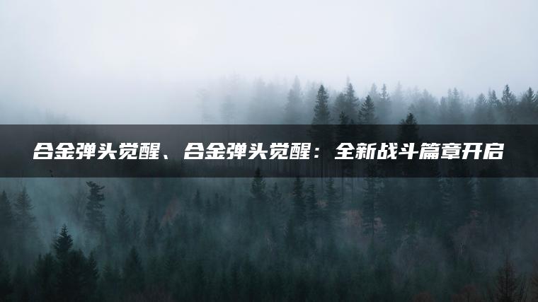 合金弹头觉醒、合金弹头觉醒：全新战斗篇章开启