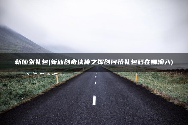 新仙剑礼包(新仙剑奇侠传之挥剑问情礼包码在哪输入)