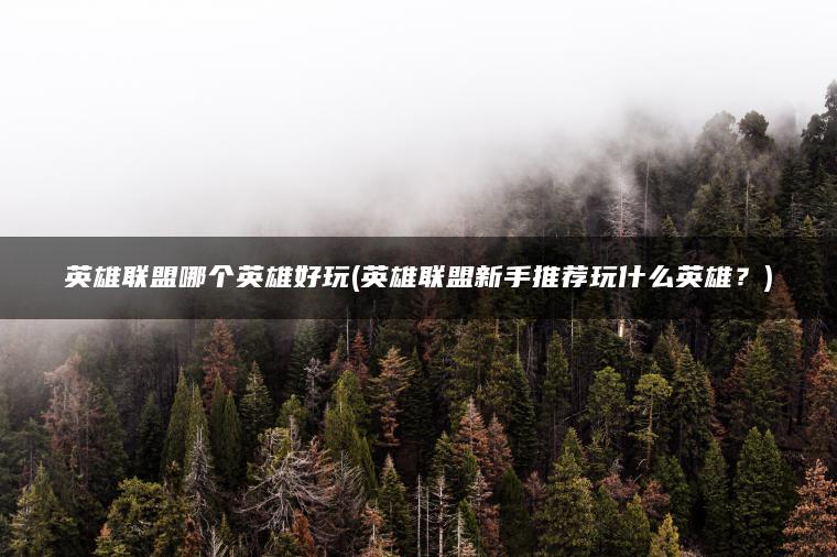 英雄联盟哪个英雄好玩(英雄联盟新手推荐玩什么英雄？)
