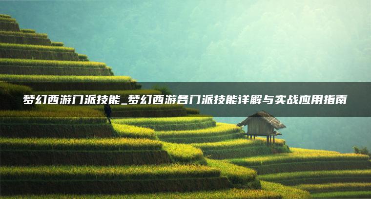 梦幻西游门派技能_梦幻西游各门派技能详解与实战应用指南