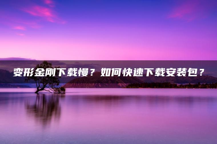 变形金刚下载慢？如何快速下载安装包？