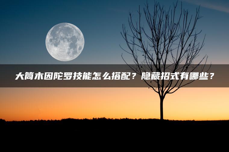 大筒木因陀罗技能怎么搭配？隐藏招式有哪些？