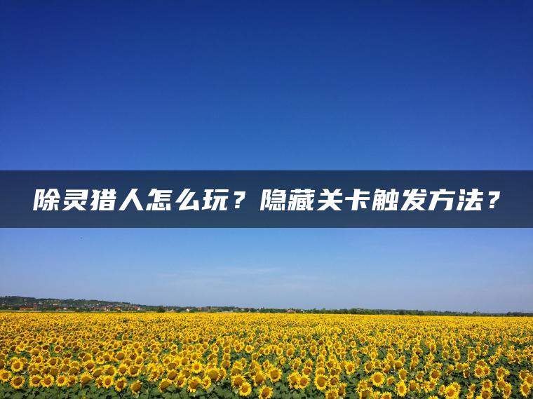 除灵猎人怎么玩？隐藏关卡触发方法？