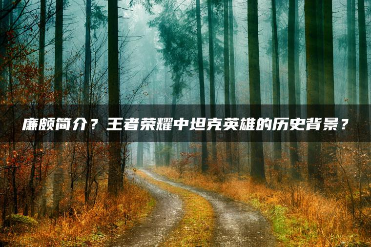 廉颇简介？王者荣耀中坦克英雄的历史背景？