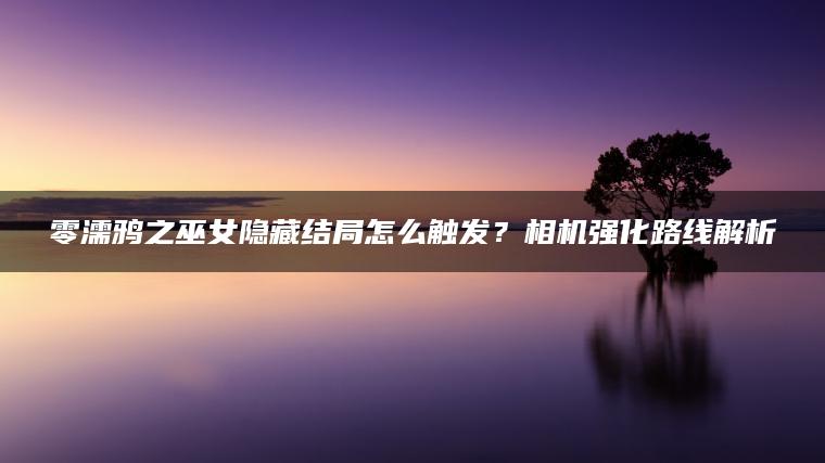 零濡鸦之巫女隐藏结局怎么触发？相机强化路线解析