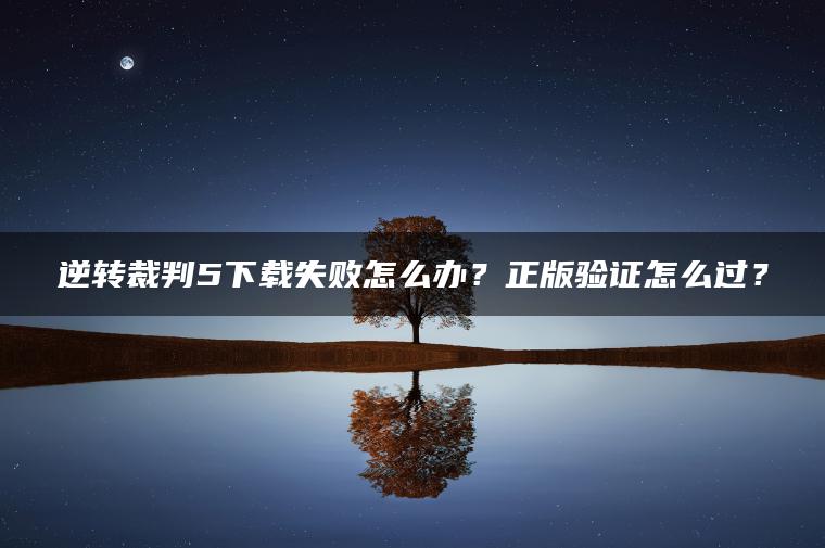 逆转裁判5下载失败怎么办？正版验证怎么过？