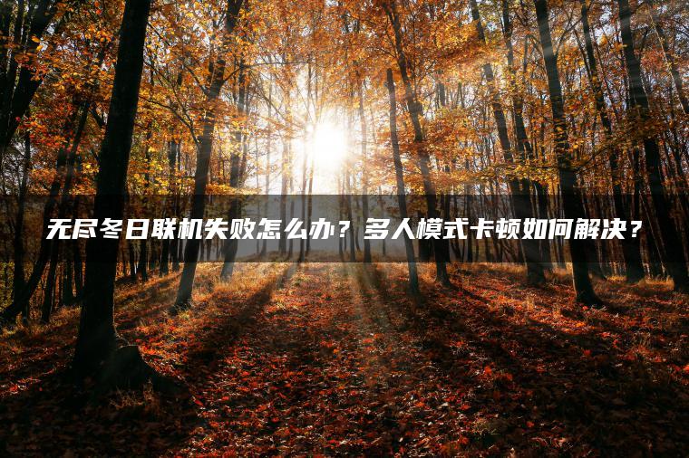 无尽冬日联机失败怎么办？多人模式卡顿如何解决？