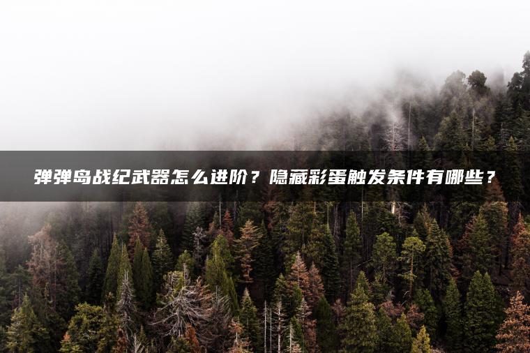 弹弹岛战纪武器怎么进阶？隐藏彩蛋触发条件有哪些？