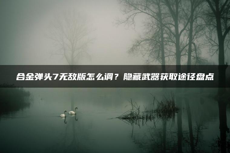 合金弹头7无敌版怎么调？隐藏武器获取途径盘点