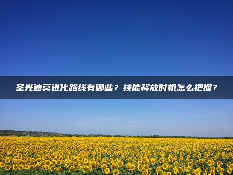 圣光迪莫进化路线有哪些？技能释放时机怎么把握？