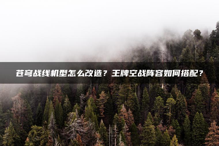 苍穹战线机型怎么改造？王牌空战阵容如何搭配？