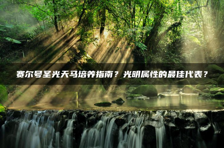 赛尔号圣光天马培养指南？光明属性的最佳代表？