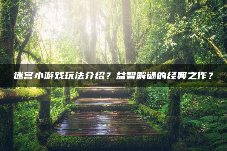 迷宫小游戏玩法介绍？益智解谜的经典之作？