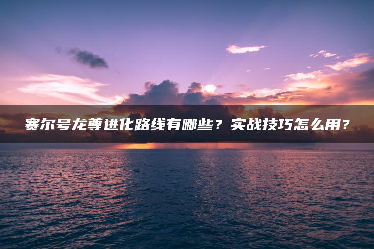 赛尔号龙尊进化路线有哪些？实战技巧怎么用？