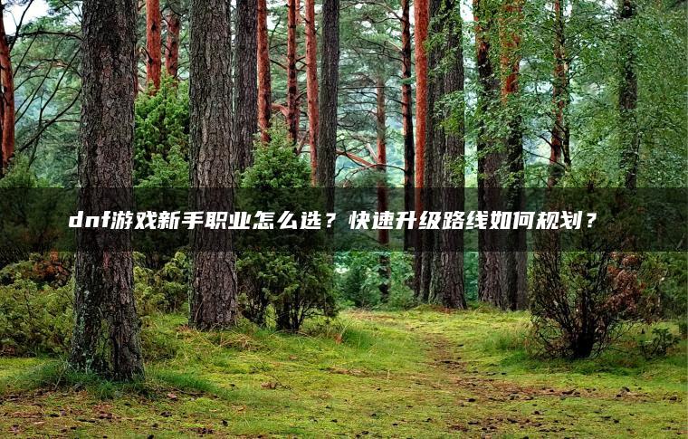 dnf游戏新手职业怎么选？快速升级路线如何规划？​​
