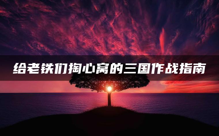 给老铁们掏心窝的三国作战指南