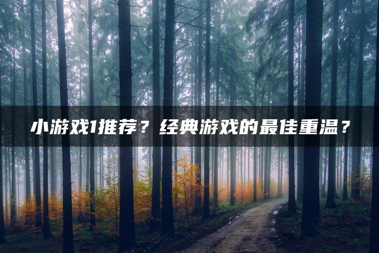 小游戏1推荐？经典游戏的最佳重温？