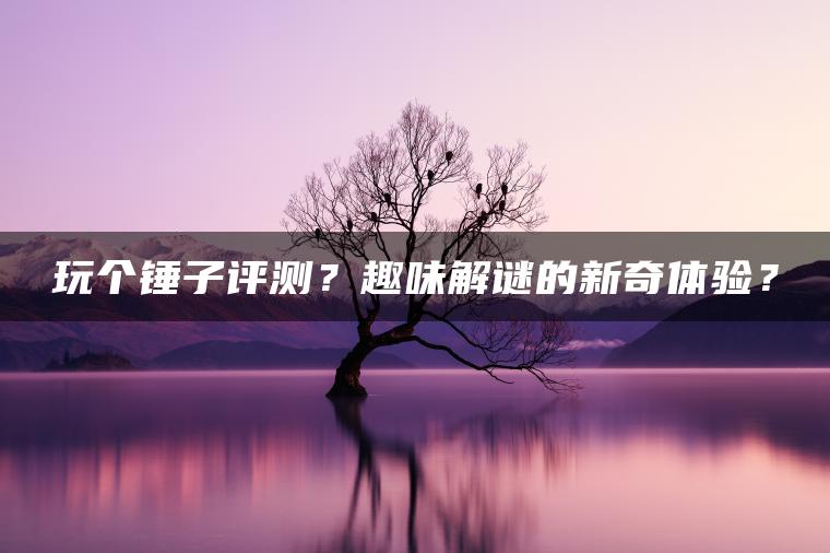 玩个锤子评测？趣味解谜的新奇体验？