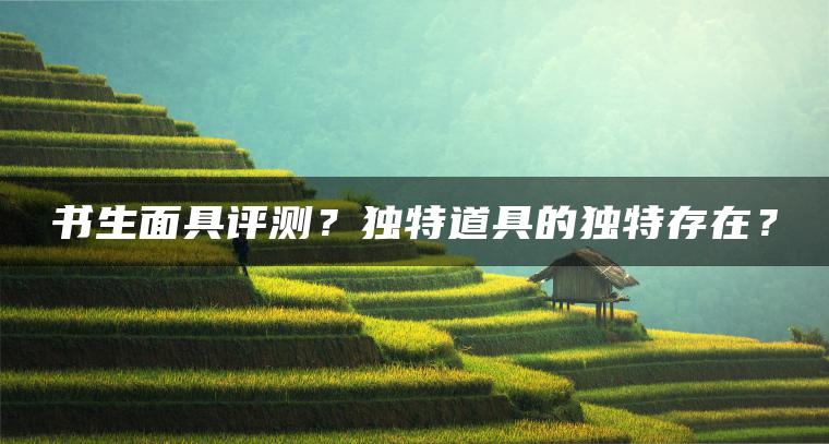 书生面具评测？独特道具的独特存在？