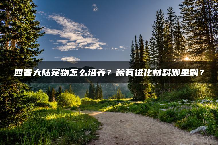 西普大陆宠物怎么培养？稀有进化材料哪里刷？