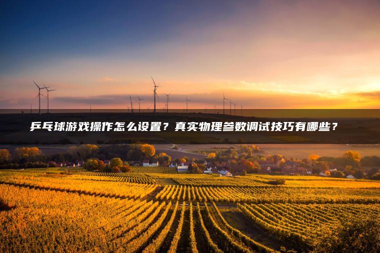 乒乓球游戏操作怎么设置？真实物理参数调试技巧有哪些？​​