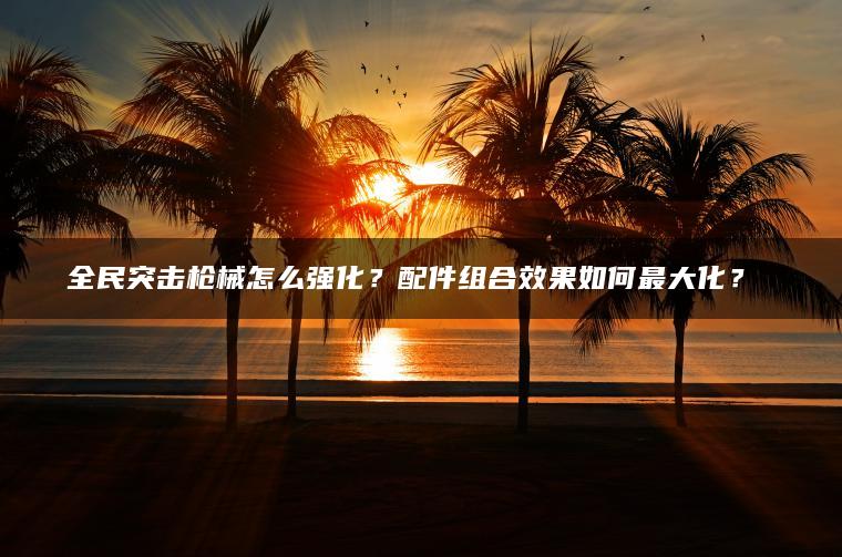 全民突击枪械怎么强化？配件组合效果如何最大化？​​