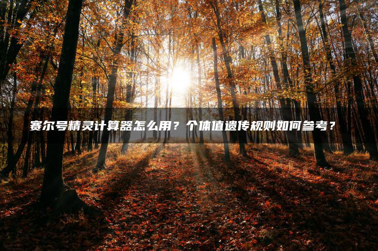 赛尔号精灵计算器怎么用？个体值遗传规则如何参考？​​