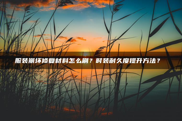 服装崩坏修复材料怎么刷？时装耐久度提升方法？​​