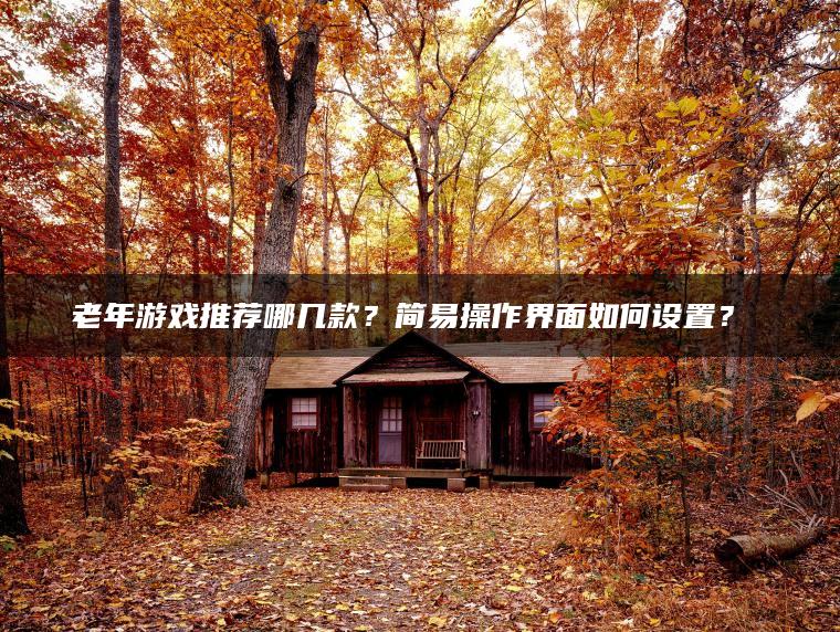老年游戏推荐哪几款？简易操作界面如何设置？​​